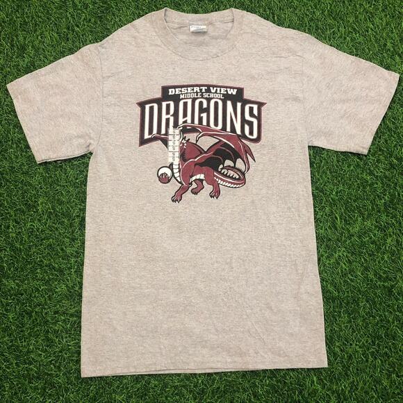 Men's Grey Desert View Middle School Dragons Graphic Tee - Picture 1 of 4